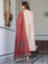 Beige Pure Cotton Floral Printed A-line Kurta Set